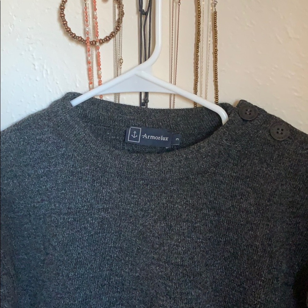 Grey armor-lux sweater size 3 (European)